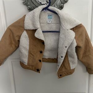 Old Navy Brown and White Kids Jean Jacket